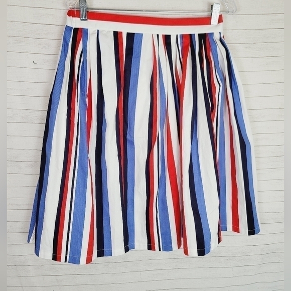 MODCLOTH VERTICAL STRIPED KNEE HIGH SKIRT, SZ LARGE - Picture 10 of 14